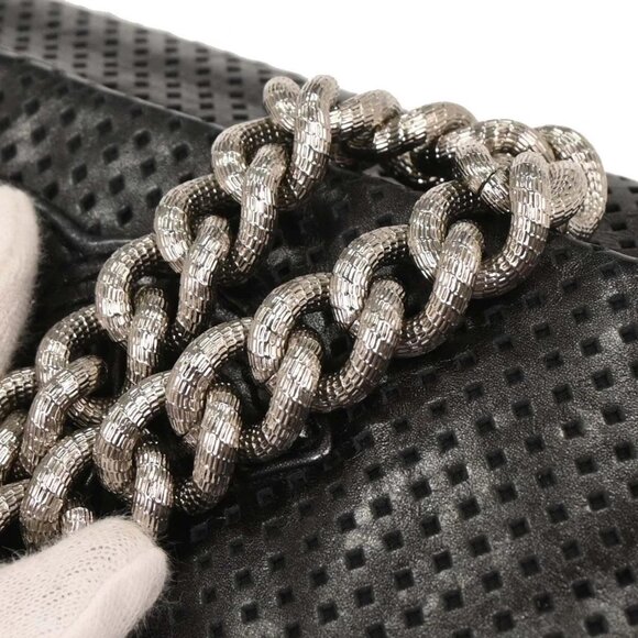 Chanel Black Perforated Lambskin Handbag - Picture 3 of 10